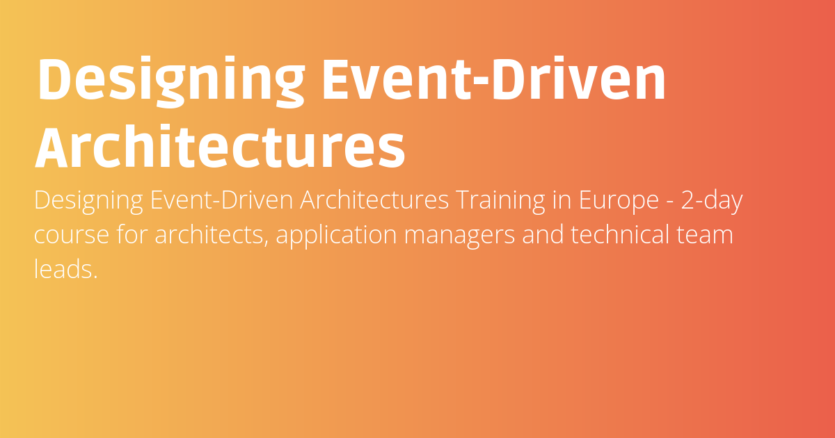 design & implement a event-driven architecture in... Designing Event-Driven Architectures - DataFlow Academy